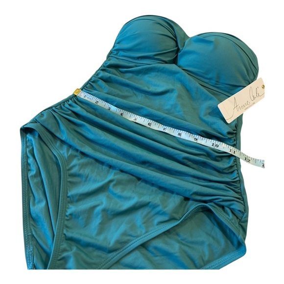 Anne Cole one-piece bandeau swimsuit by Ocean Green, size 6 MYMO00501 NEW - Picture 4 of 13